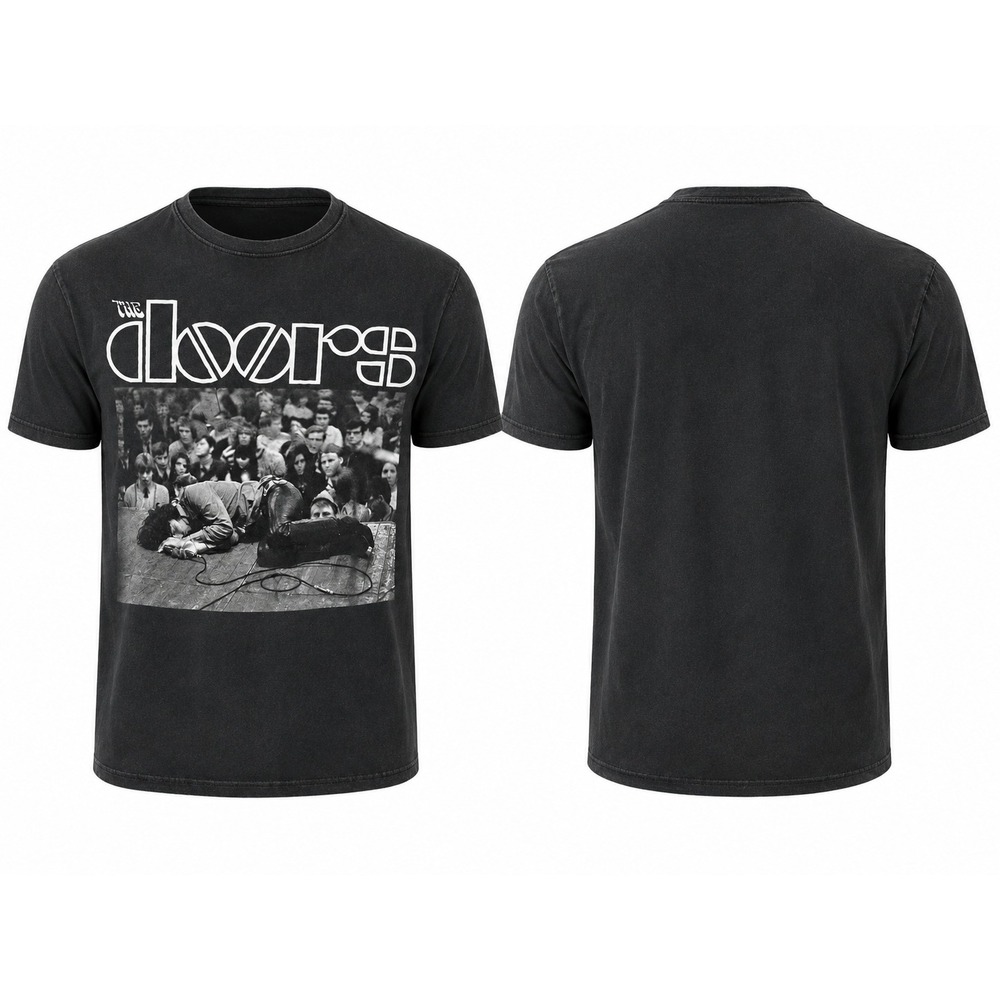 The Doors Jim Morrison Band T-Shirt Mens Large Black 2011 Graphic Tee Rock Music
